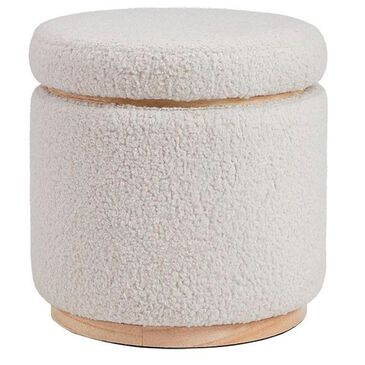 Linden Boulevard Urban Boho Sunny Storage Ottoman in Natural, , large