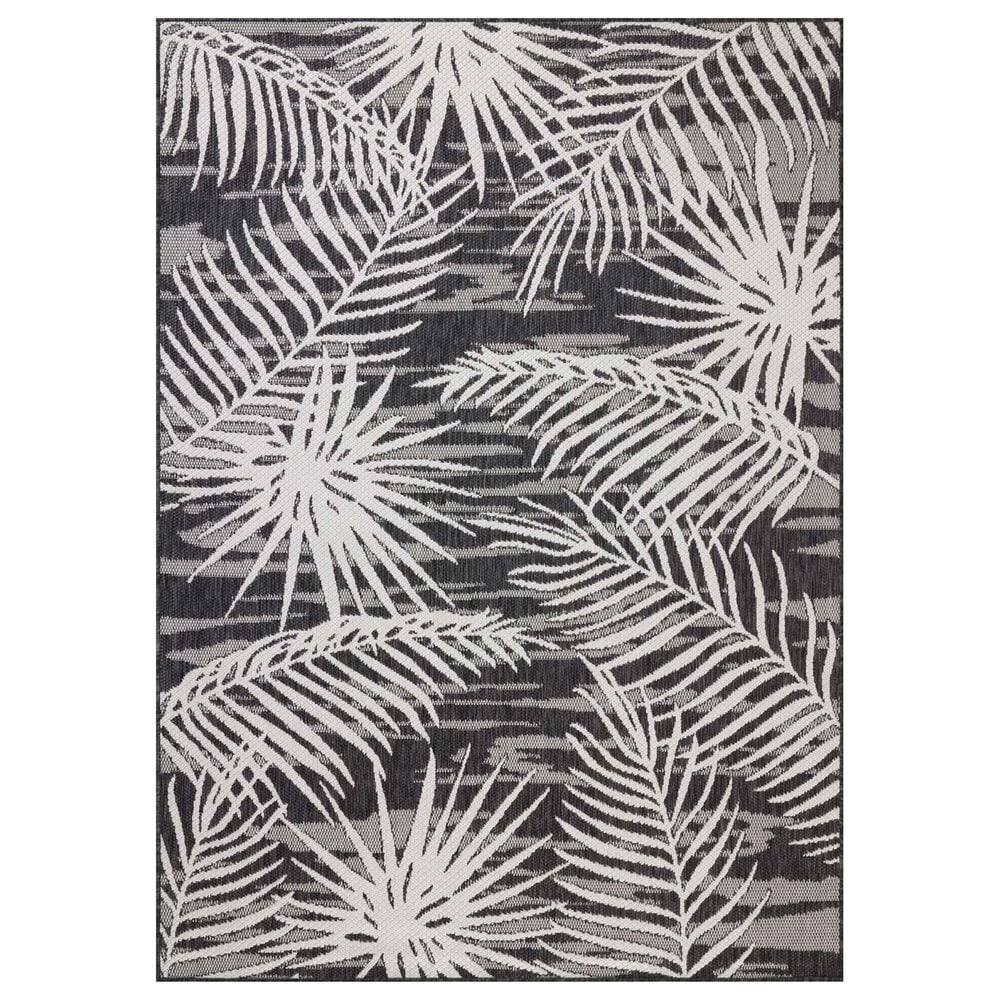 Loloi Easton Ivory and Onyx 2&#39;3&quot; x 3&#39;9&quot; Indoor/Outdoor Area Rug, , large