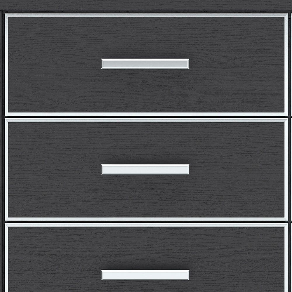 Ashley Zuraleus 6-Drawer Dresser and Mirror in Matte Black and Chrome, , large