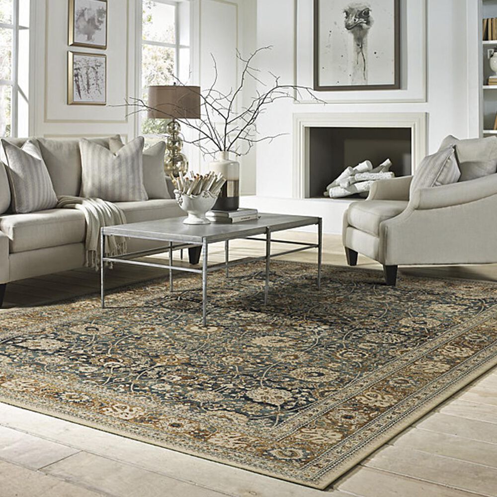 Karastan Spice Market 90934-50130 3"5" x 5"5" Taprobana Sapphire Area Rug, , large