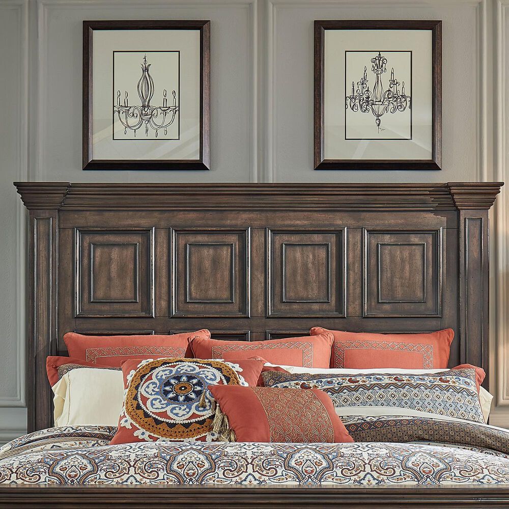 Liberty Furniture Big Valley Queen Panel Bed in Brownstone, , large