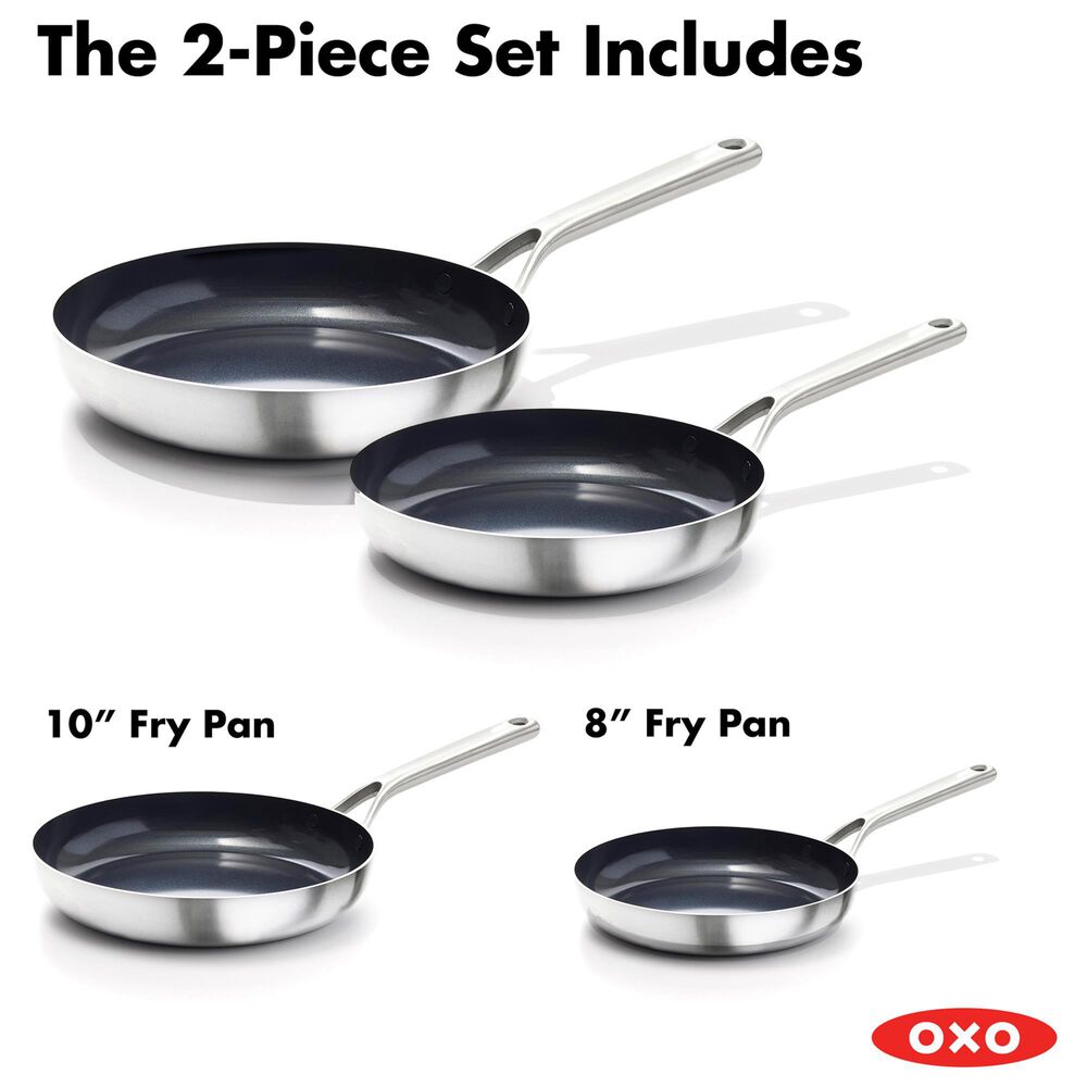 Green Pan Mira 2-Piece Frypan Set in Stainless Steel, , large