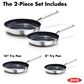 Green Pan Mira 2-Piece Frypan Set in Stainless Steel, , large