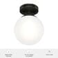 Hunter Hepburn 1-Light Semi-Flush Mount in Matte Black, , large