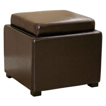 Baxton Studio Tate Storage Ottoman in Dark Brown, , large