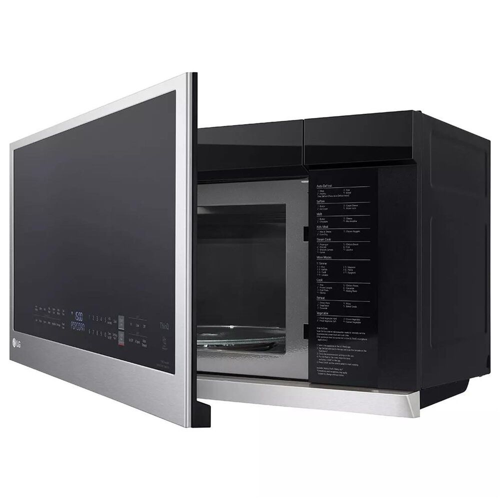 LG 2-Piece Kitchen Package with 6.3 Cu. Ft. Smart Freestanding Gas Range and 2.1 Cu. Ft. Smart Over-the-Range Microwave in Printproof Stainless Steel, , large