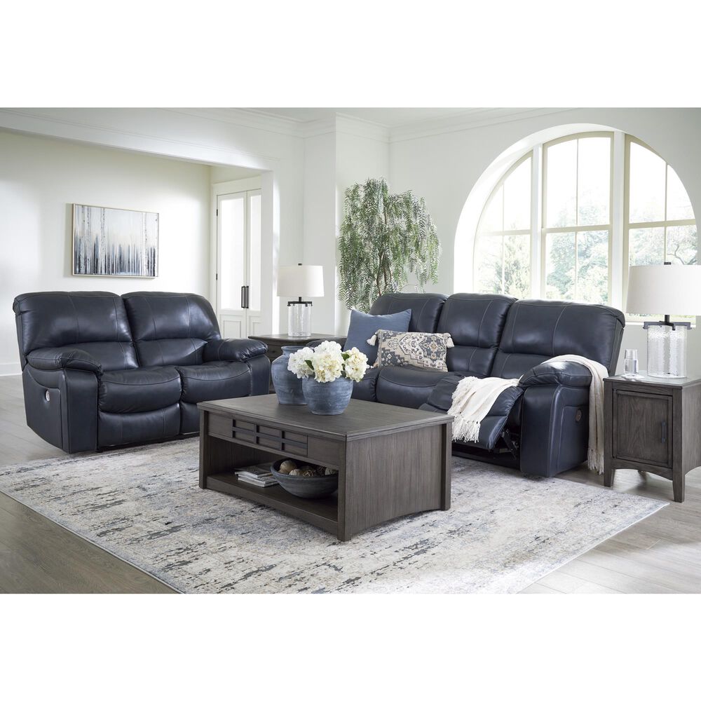 Ashley Leesworth Power Reclining Sofa in Ocean, , large
