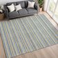 Dalyn Rug Company Soft Essentials Striped Blue 8" x 10" Indoor/Outdoor Area Rug, , large