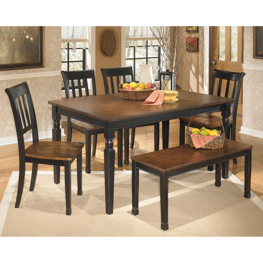 Ashley Owingsville Rectangular Dining Table in Cottage Black and Burnished Brown - Table Only, , large