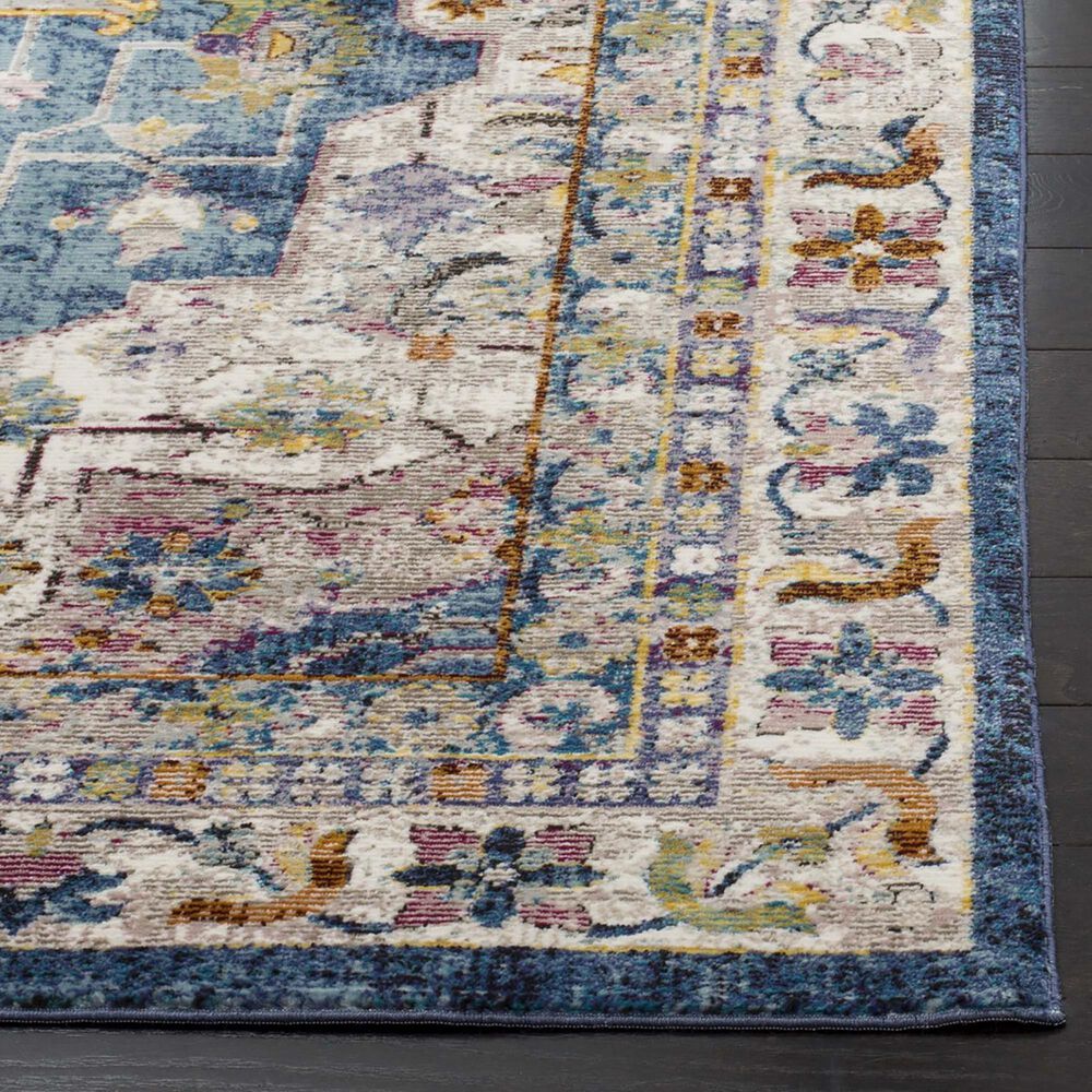 Safavieh Aria ARA160B 6&#39;6&quot; Square Blue and Creme Area Rug, , large