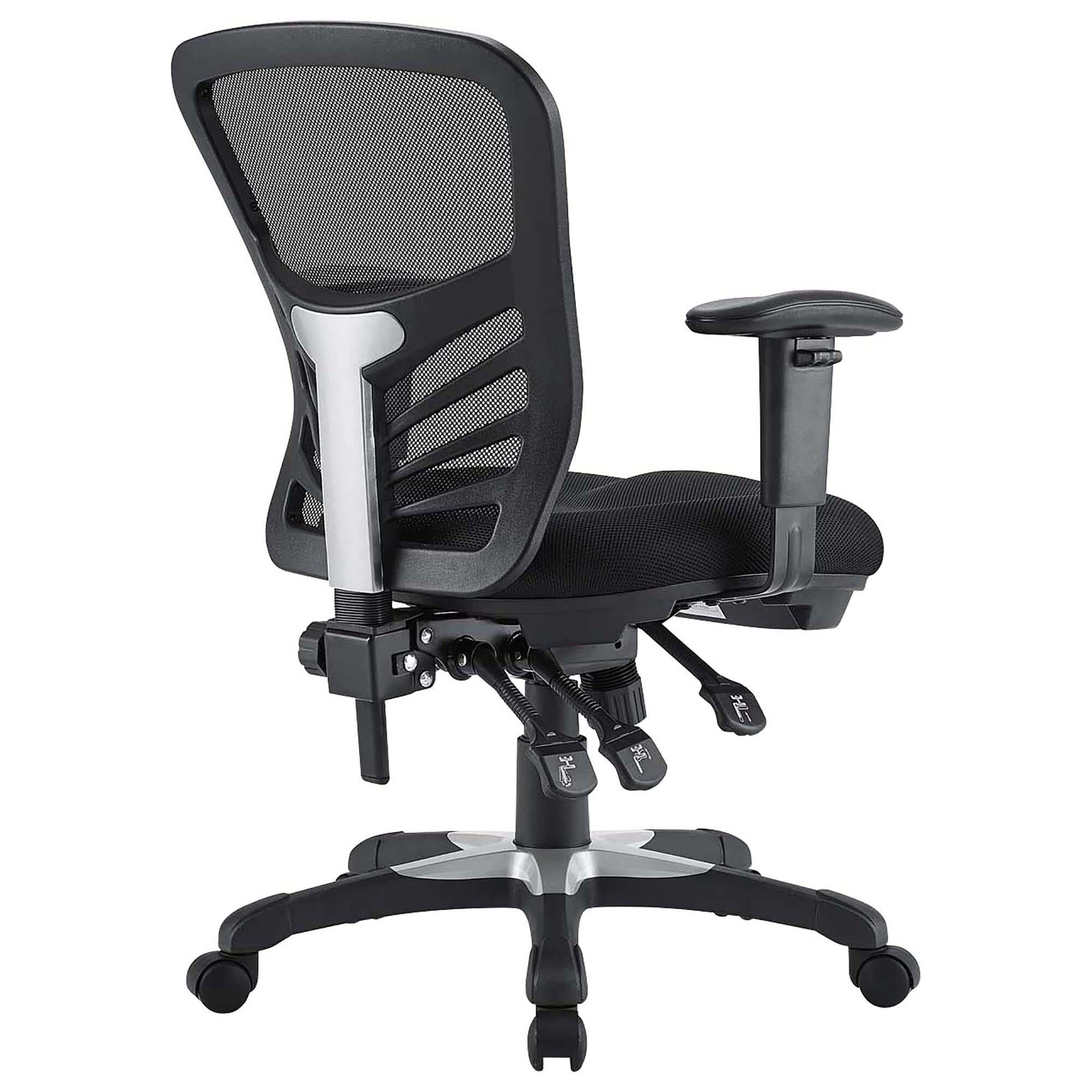 Modway articulate mesh sales office chair in black