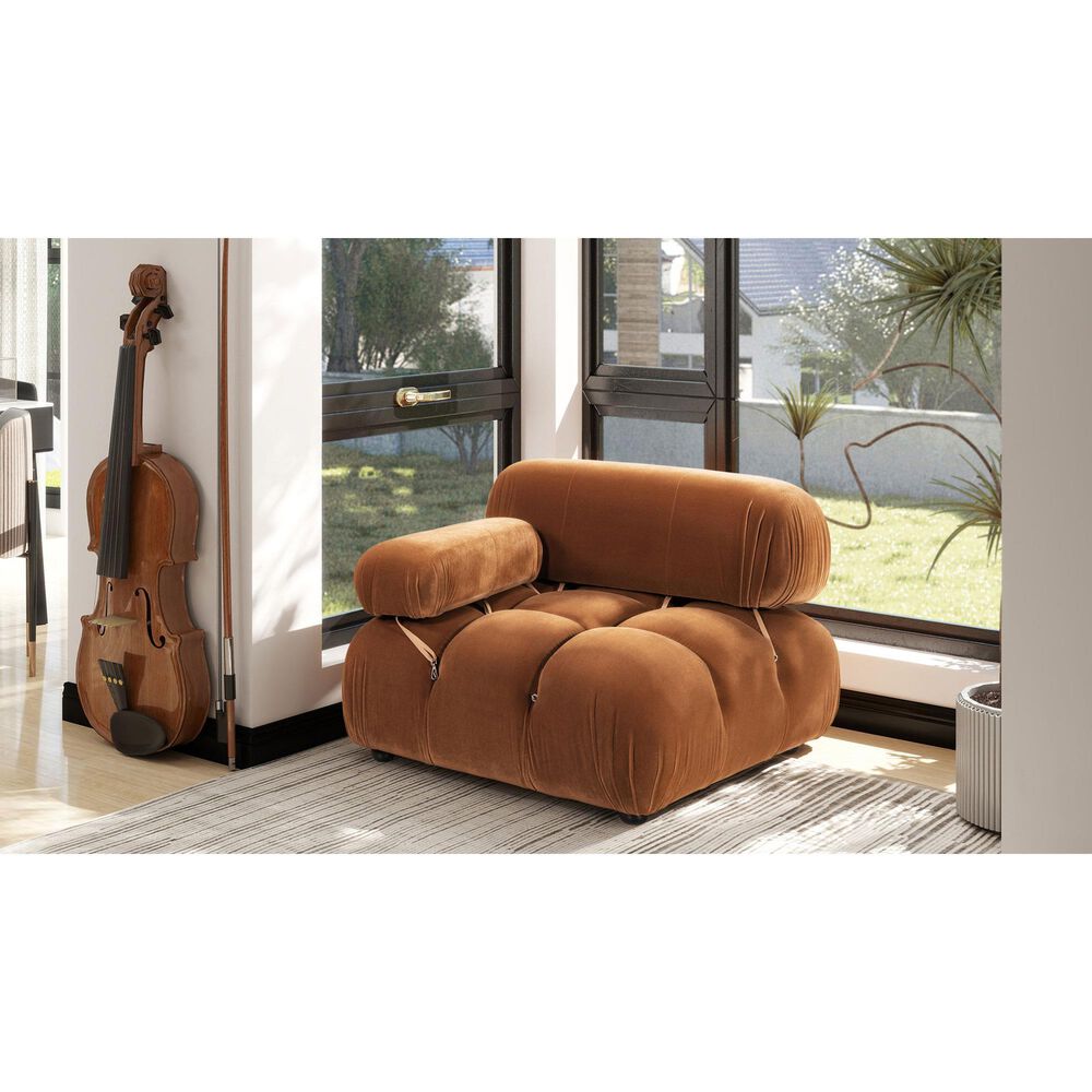 Jennifer Taylor Home Marcel Lounge Arm Chair in Burnt Orange, , large