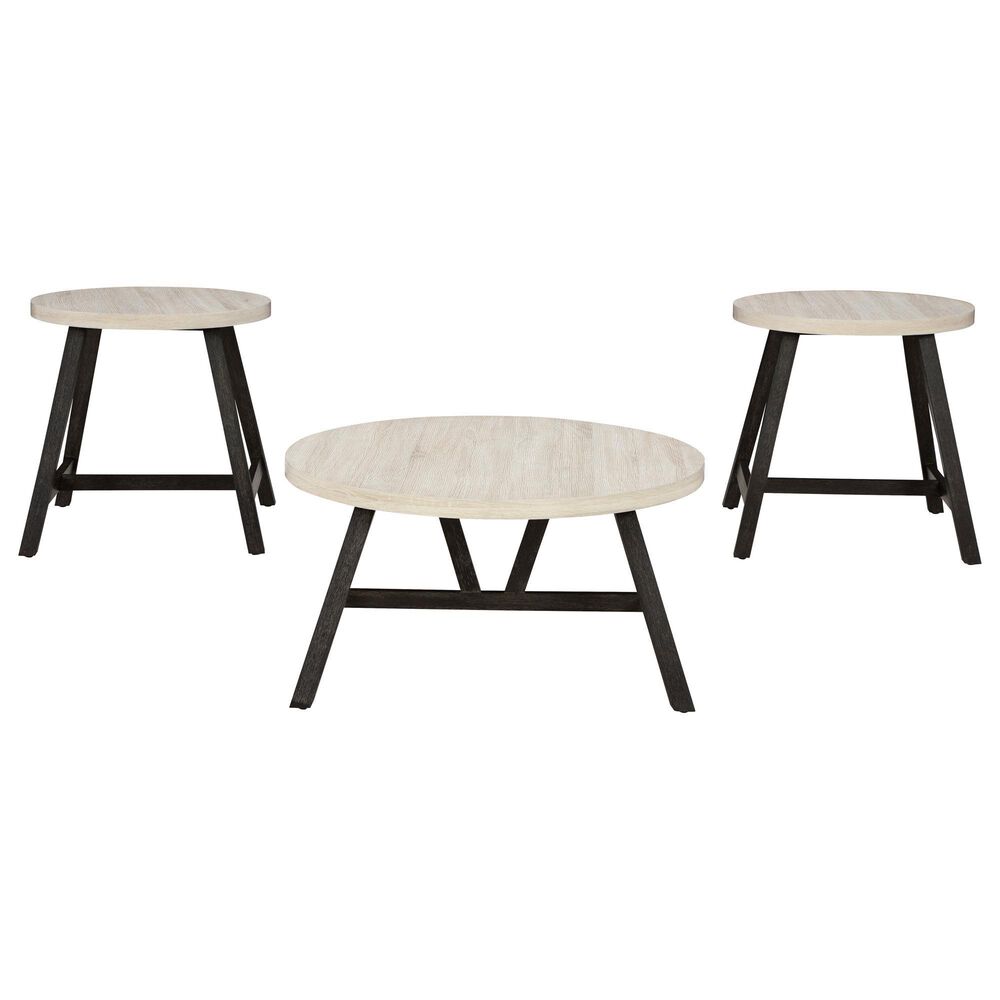 Ashley Fladona 3-Piece Table Set in Black and White, , large