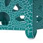 Hearth and Haven Eliana 2-Piece Outdoor Hexagon Metal Side Table Set with Sunburst Cut Out Design in Teal, , large