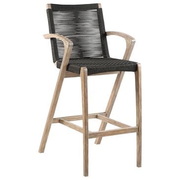 Armen Living Nabila Patio Bar Stool in Charcoal, , large