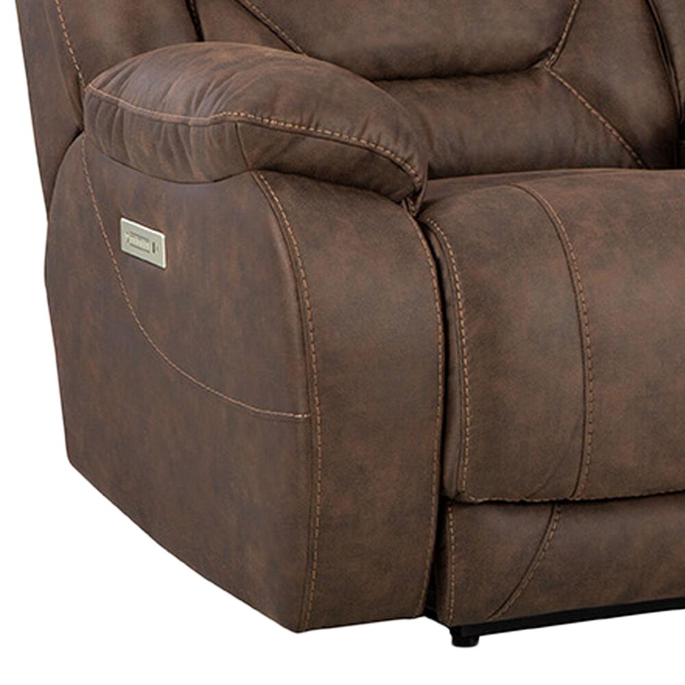 Homestretch Skywalker Power Reclining Loveseat in Walnut, , large