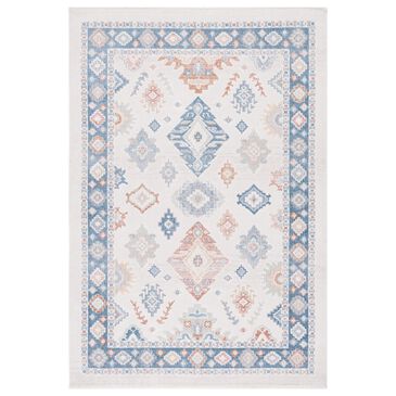 Safavieh Blair Washable BLR218B 4" x 6" Beige and Blue Area Rug, , large