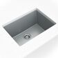 MS International 21.75" Undermount Single Bowl Kitchen Sink in Matte Gray, , large