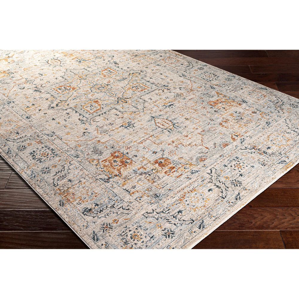 Surya Laila LAA-2312  10&#39; x 14&#39; Teal, Sage, Orange, Gray and Cream Area Rug, , large