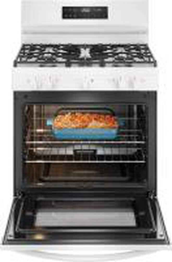 Frigidaire 30" Freestanding Natural Gas Range in White, , large