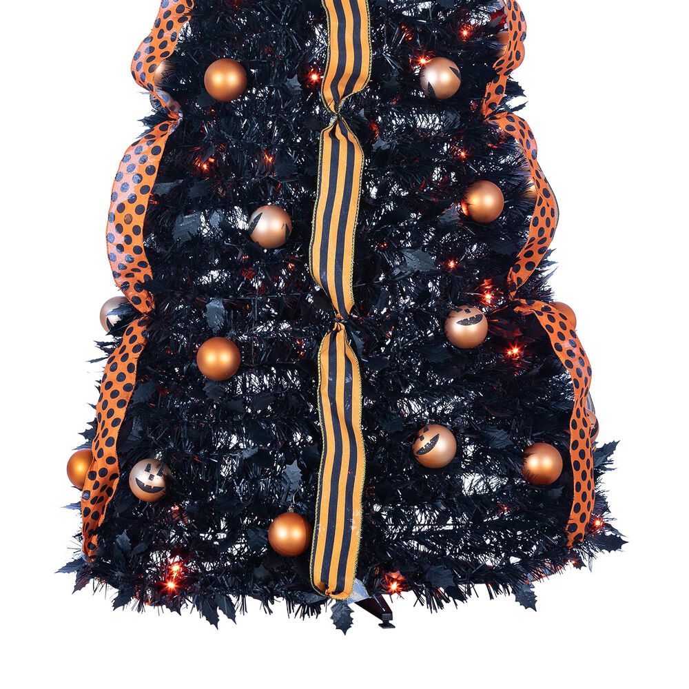 The Gerson Company 6&#39; Halloween Artificial Tree in Black, , large