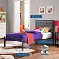 Modway Mia Gray Fabric Upholstered Twin Platform Bed in Brown, , large
