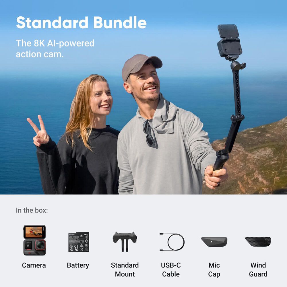 Insta360 Ace Pro 2 Standard Bundle Camera with Single Batery in Midnight Black, , large