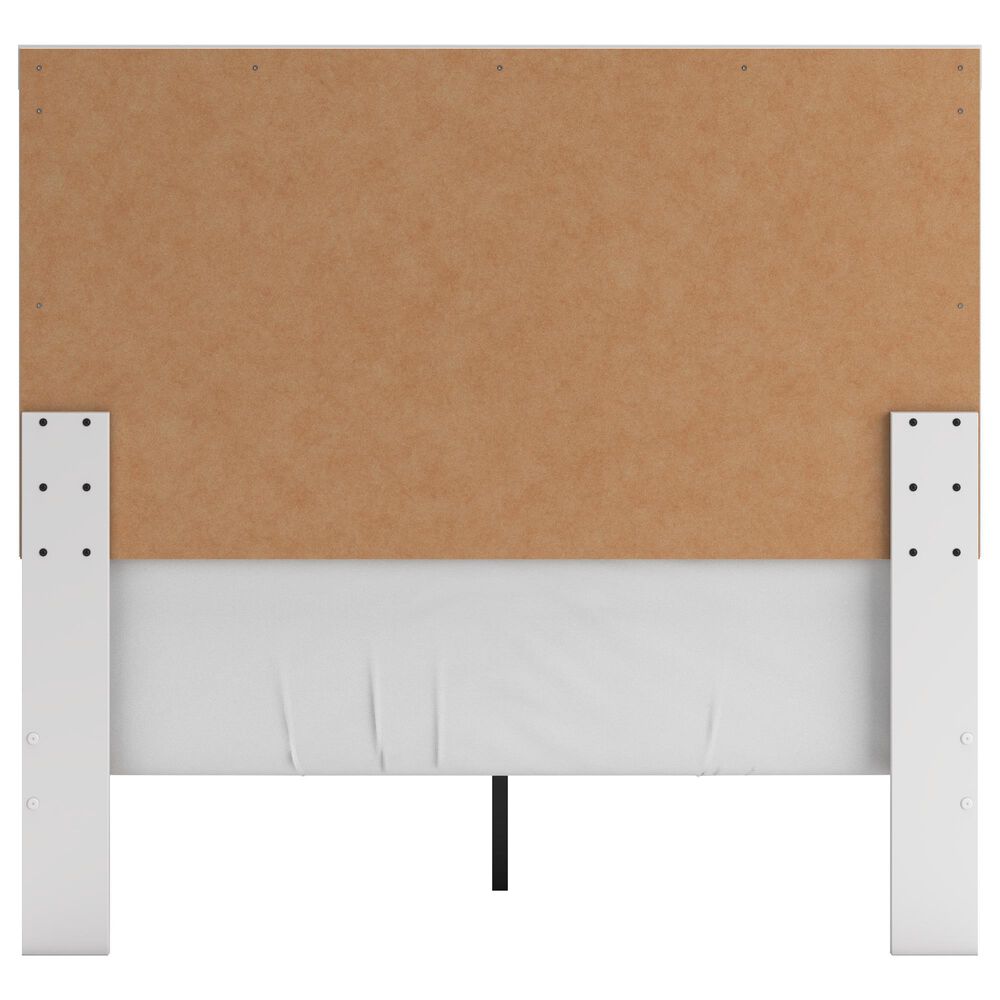 Ashley Charbitt Full Panel Bed in Oak Grain and Matte White, , large