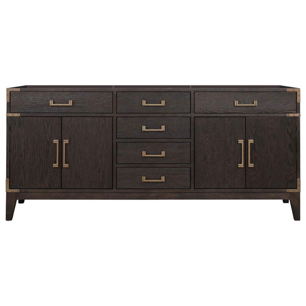 Lexora Home Laurel 72&quot; Double Bathroom Vanity in Brown Oak with White Quartz Top and Rectangular Sinks, , large