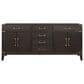Lexora Home Laurel 72" Double Bathroom Vanity in Brown Oak with White Quartz Top and Rectangular Sinks, , large