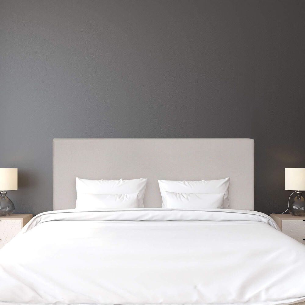 HOMLUX Roanne Queen Plain Headboard in Fog, , large