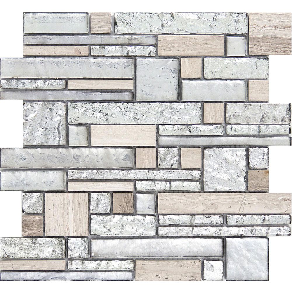 Emser Vista Backdrop 12" x 12" Glass Mosaic Sheet, , large