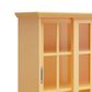 DHP Abbeywood Bookcase with Sliding Glass Doors in Sunlight Yellow, , large
