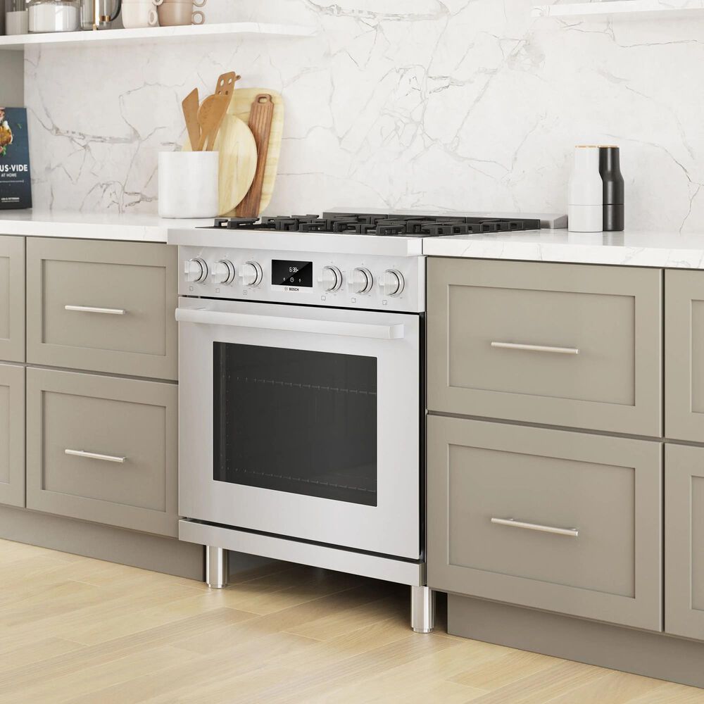 Bosch 800 Series 30&quot; Gas Freestanding Range in Stainless Steel, , large