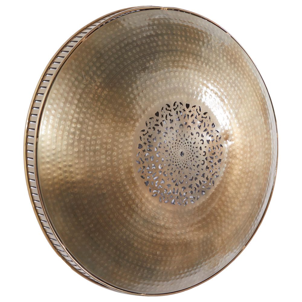 Maple and Jade 25" x 25" Eclectic Metal Wall Decor in Bronze, , large