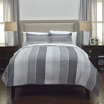 Rizzy Home Olivia Grace 106" x 92" Quilt in Gray, , large