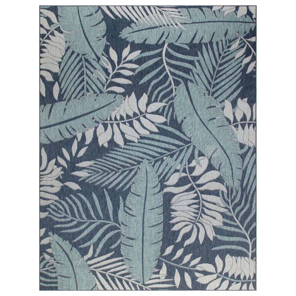 Nourison Garden Oasis GOA02 Navy 10&#39; x 14&#39; Indoor/Outdoor Area Rug, , large