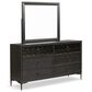 Furniture of America Bashford 6-Drawer Dresser and Mirror in Espresso, , large