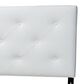 Baxton Studio Baltimore King Upholstered Panel Headboard in White, , large