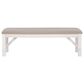 Linon Home Decor Turino Padded Dining Bench in Smokey White, , large