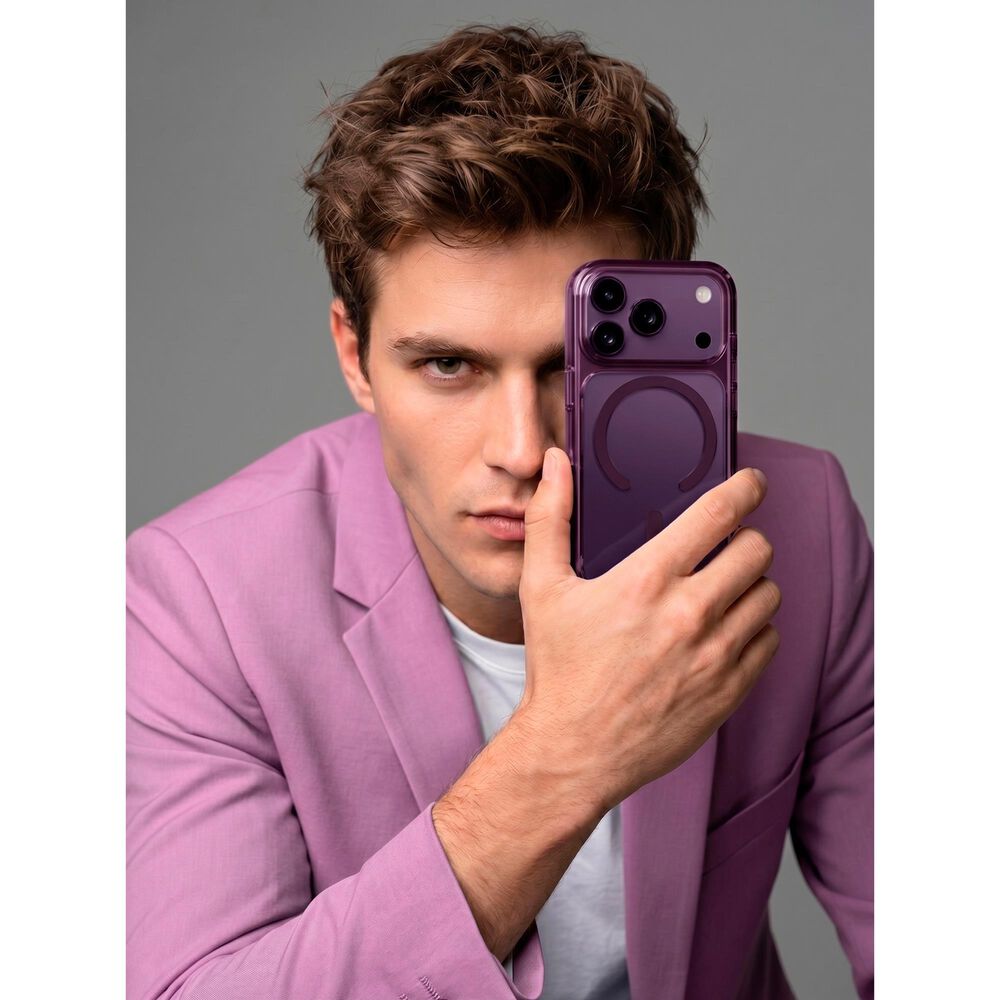 LAUT Crystal Fluro Hard Case for iPhone 18 Pro Max in Clear Burgundy, , large