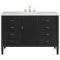James Martin Vanities Myrrin 48" Vanity in Carbon Oak with 3 cm Arctic Fall Solid Surface Top, , large