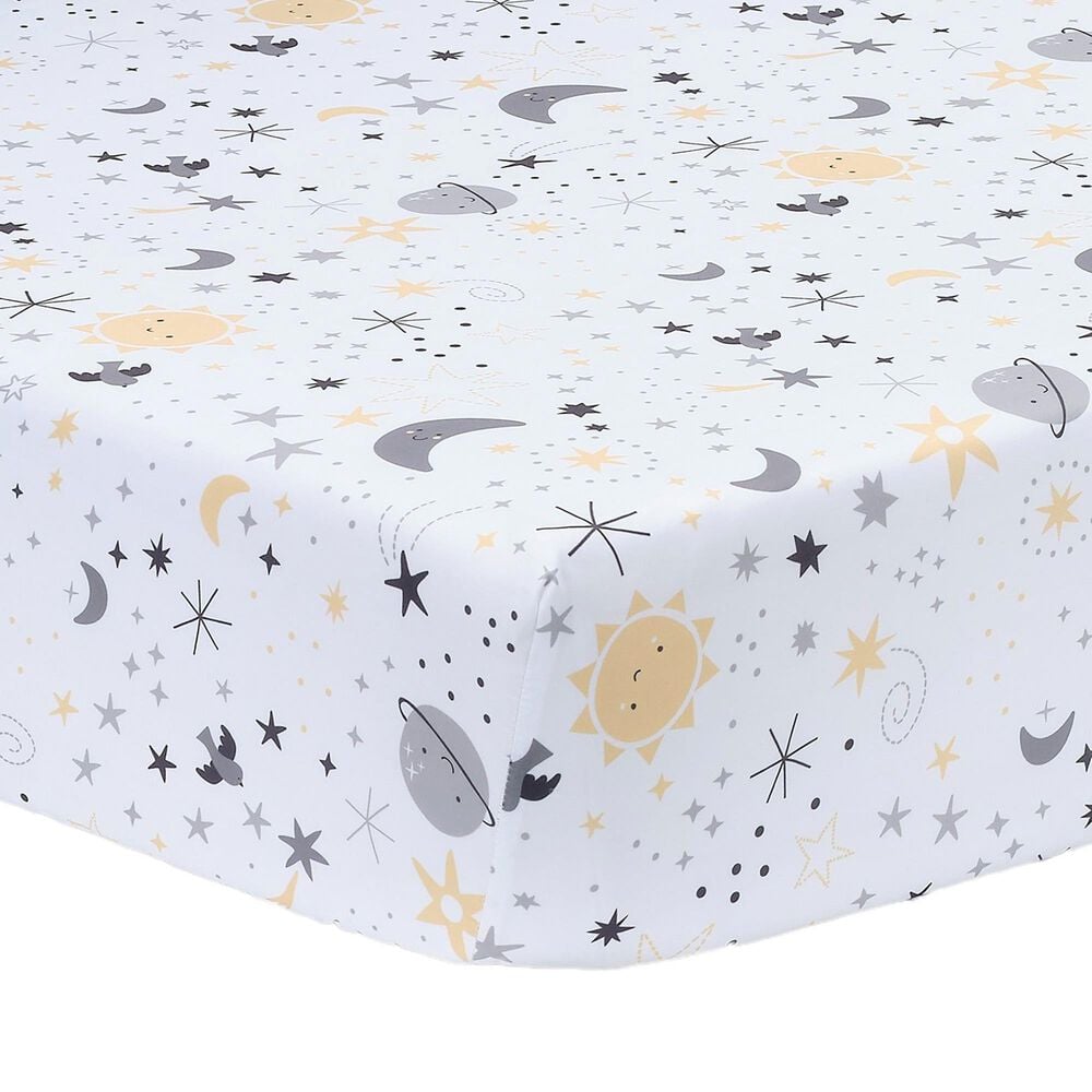 Lambs and Ivy Little Star 3-Piece Baby Crib Bedding Set in Gray, White, Yellow and Multicolor, , large