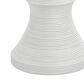 Hearth and Haven Outdoor Round Side Table with Ribbed Texture in White, , large