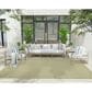 Nourison Courtyard Ivory and Green 8" x 10" Indoor/Outdoor Area Rug, , large