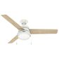 Hunter Aker 52" Ceiling Fan with LED Lights in Fresh White, , large