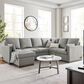 Lifestyle Solutions Edgewood Stationary Convertible Sleeper Sectional in Light Gray, , large