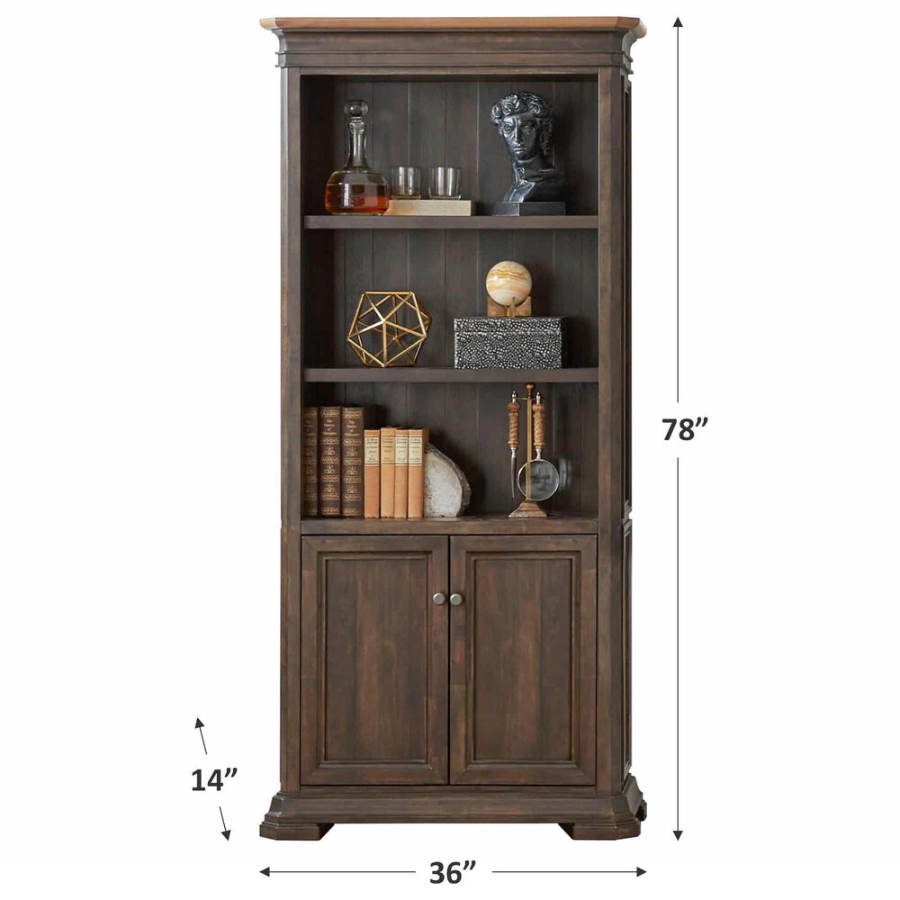 Wycliff Bay Sonoma Bookcase with 2-Door in Dark Roast, , large