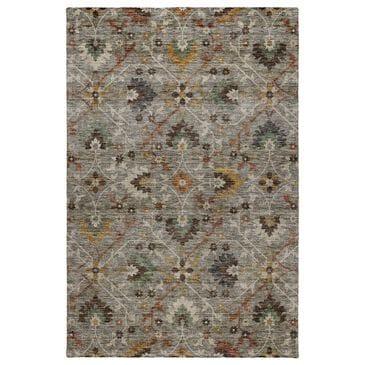Dalyn Rug Company Silk Road Pewter, Gray, Ivory, Paprika, Sage and Gold 6"6" x 9"6" Area Rug, , large