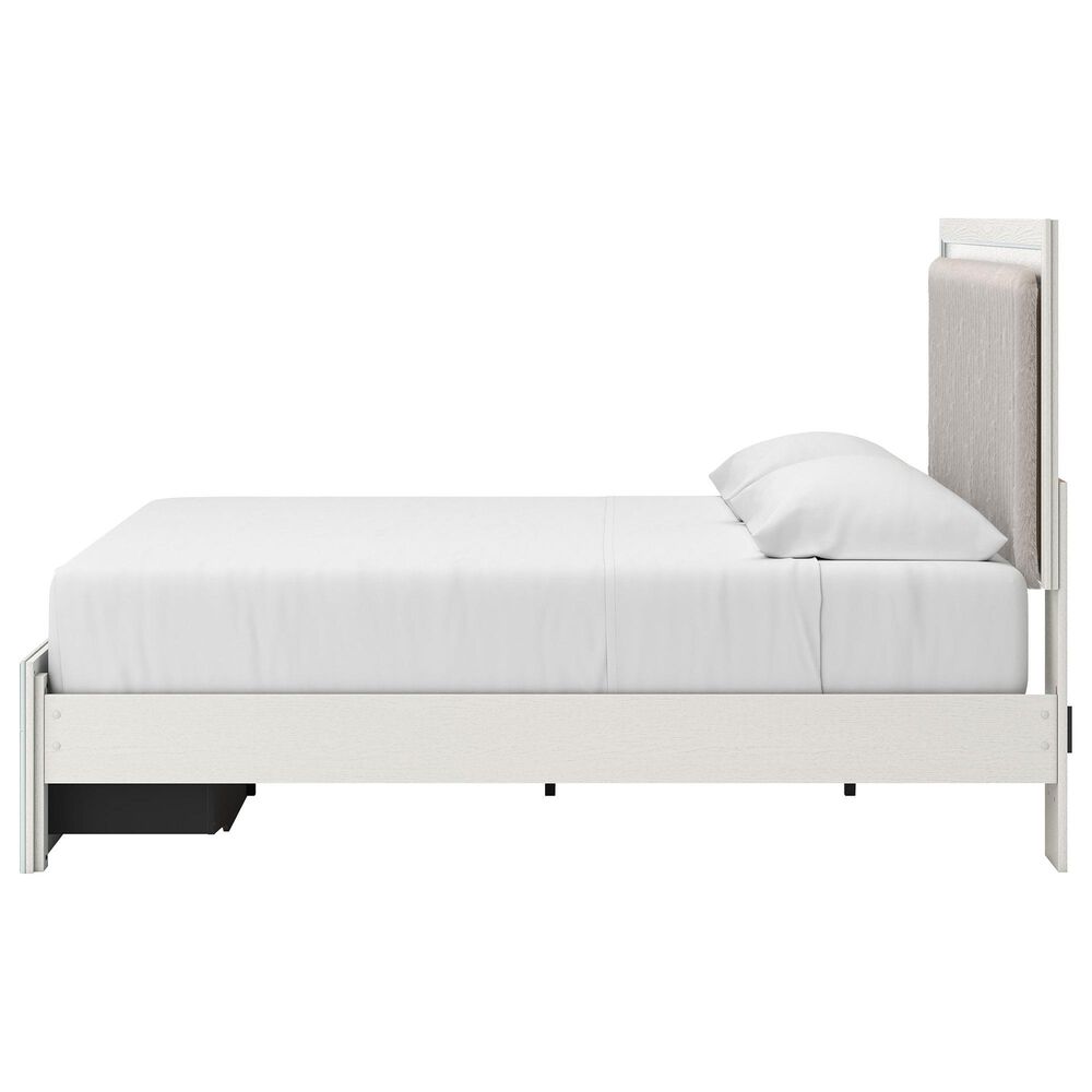 Ashley Zuraleus 5-Piece King Upholstered Storage Bedroom Set in Matte White, , large